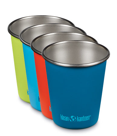 Set 4 bicchieri in acciaio colorati 296ml