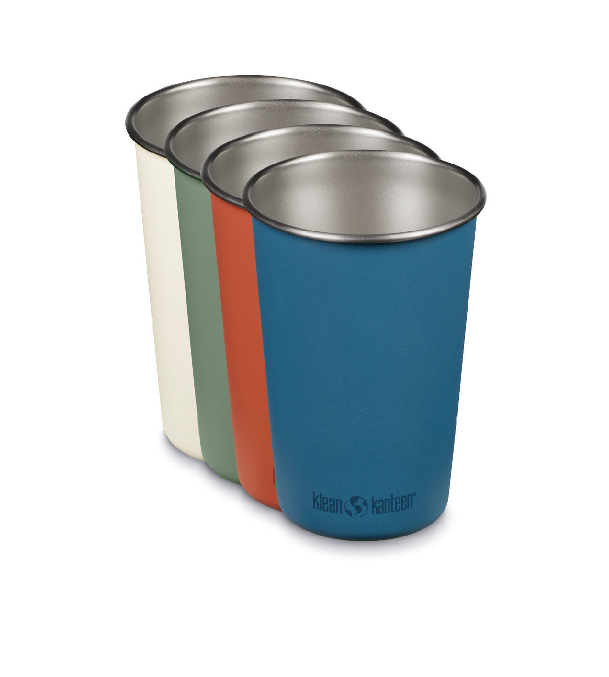 Set di 4 bicchieri in acciaio colorati 473 ml